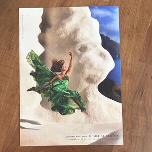 House of Deréon Beyoncé Green Couture Dress magazine Ad Print